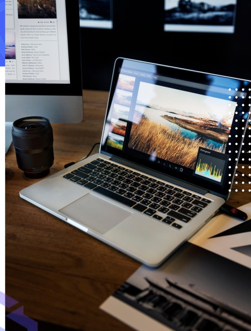 Laptop con pantalla de trabajo profesional